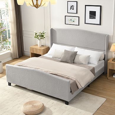 GOODSILO Upholstered Platform Bed Frame with Headboard and Footboard