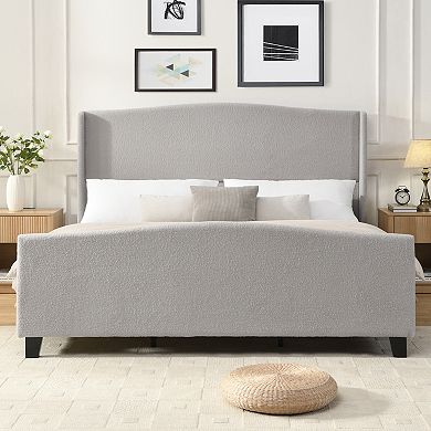 GOODSILO Upholstered Platform Bed Frame with Headboard and Footboard