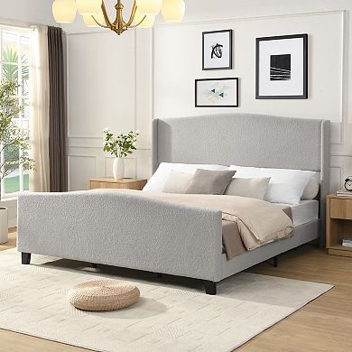 GOODSILO Upholstered Platform Bed Frame with Headboard and Footboard