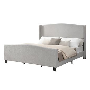GOODSILO Upholstered Platform Bed Frame with Headboard and Footboard