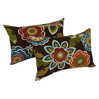 Blazing Needles Rectangular Spun Poly Throw Pillows (Set of 2)