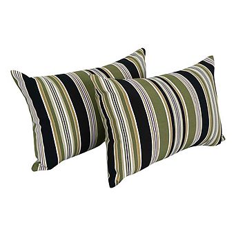 Blazing Needles Rectangular Spun Poly Throw Pillows (Set of 2)