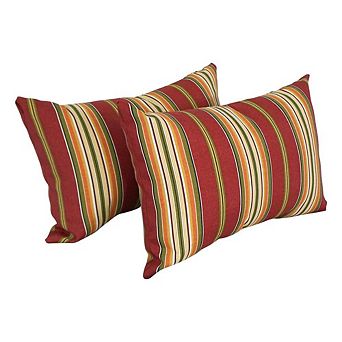 Blazing Needles Rectangular Spun Poly Throw Pillows (Set of 2)