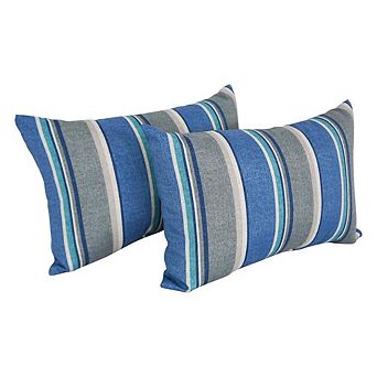 Blazing Needles Rectangular Spun Poly Throw Pillows (Set of 2)