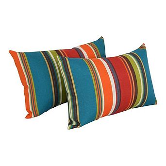 Blazing Needles Rectangular Spun Poly Throw Pillows (Set of 2)
