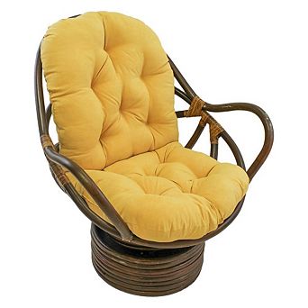 Blazing Needles Solid Micro Suede Swivel Rocker Cushion