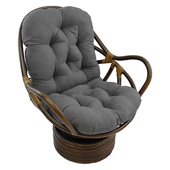 Blazing Needles Solid Micro Suede Swivel Rocker Cushion
