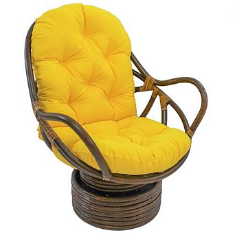 Blazing Needles Solid Micro Suede Swivel Rocker Cushion