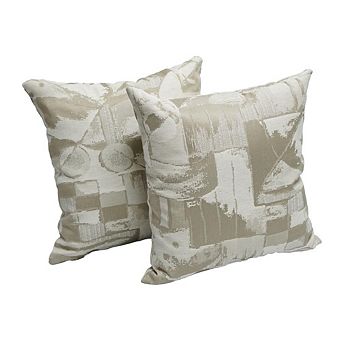 Blazing Needles Tapestry Throw Pillows with Inserts (Set of 2)