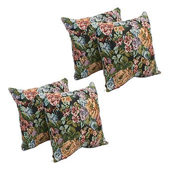 Blazing Needles Tapestry Throw Pillows with Inserts (Set of 4)