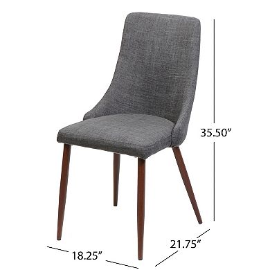 KWPZQEB Modern Fabric Armless Upholstered Dining Chairs Set of 2