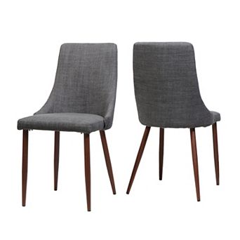KWPZQEB Modern Fabric Armless Upholstered Dining Chairs Set of 2