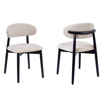 KWPZQEB Upholstered Dining Chair Set of 4, Armless Side Chair for Kitchen, Restaurant