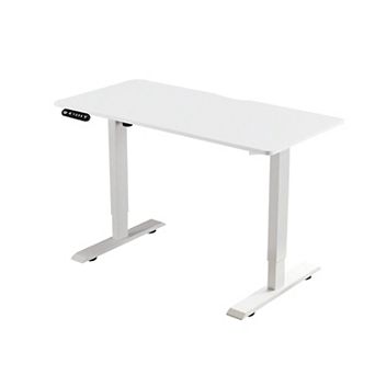 Electric Standing Desk, with 4 Height Position Memory, Preset Splice Wood Board Metal Frame