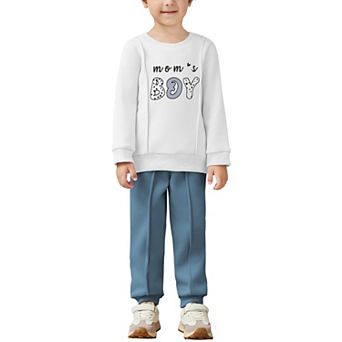 Arshiner Boys Piece Outfits Crewneck Sweatshirt Top Casual Pants Set Boys Sweatsuit Fall