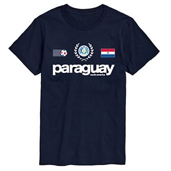 Men's Paraguay Soccer Jersey Short Sleeve Graphic T-Shirt