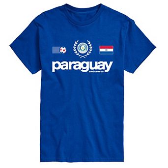 Men's Paraguay Soccer Jersey Short Sleeve Graphic T-Shirt