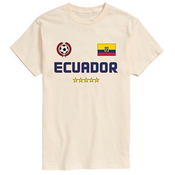Big & Tall Ecuador Soccer Jersey Short Sleeve Graphic T-Shirt