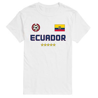 Big & Tall Ecuador Soccer Jersey Short Sleeve Graphic T-Shirt