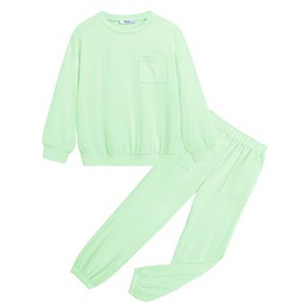 Arshiner Girls Clothing Sets Casual Piece Outfits Print Long Sleeve Pullover Sweatshirts