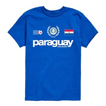 Boys 8-20 Paraguay Soccer Jersey Short Sleeve Graphic Tee