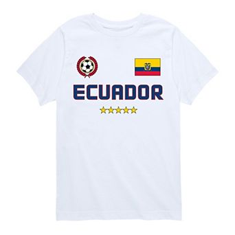 Boys 8-20 Ecuador Soccer Jersey Short Sleeve Graphic Tee