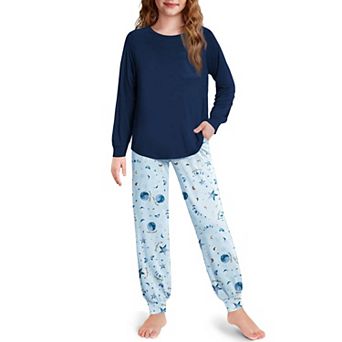 Arshiner Pajamas For Girls Long Sleeve Pajamas Set Soft Lounge Sets Ankle Cuff Sleepwear