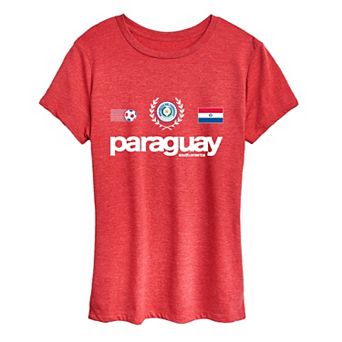 Women's Paraguay Soccer Graphic Tee