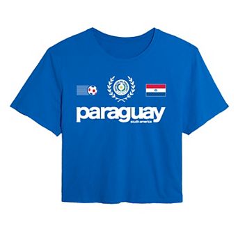 Juniors' Paraguay Soccer Cropped Tee