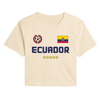 Juniors' Ecuador Soccer Cropped Tee