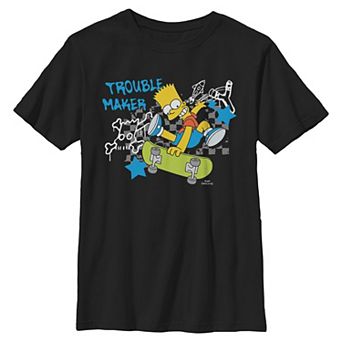 Boy's 6-20 Bart Simpson Troublemaker Graphic Tee