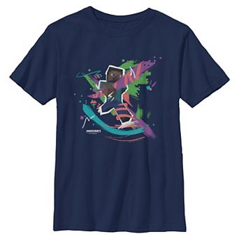 Boy's 6-20 Minecraft Running Steve Graphic Tee