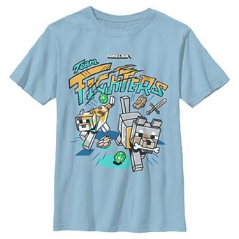 Boy's 6-20 Minecraft Team Fighters Graphic Tee