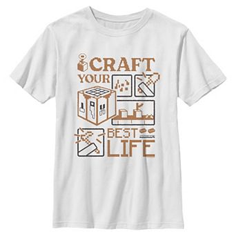 Boy's 6-20 Minecraft Craft Your Best Life Graphic Tee