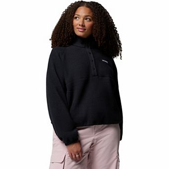 Plus Size Columbia Jasper Ridge Pebbled Fleece Half Snap Pullover