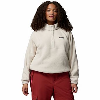 Plus Size Columbia Jasper Ridge Pebbled Fleece Half Snap Pullover