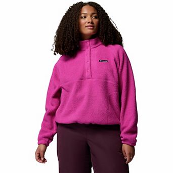 Plus Size Columbia Jasper Ridge Pebbled Fleece Half Snap Pullover