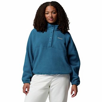 Plus Size Columbia Jasper Ridge Pebbled Fleece Half Snap Pullover