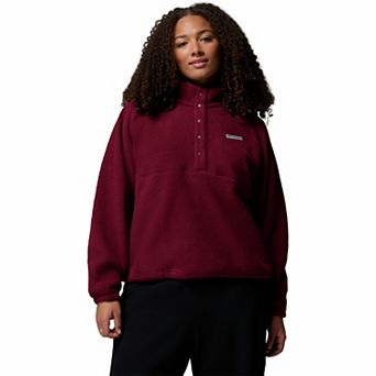 Plus Size Columbia Jasper Ridge Pebbled Fleece Half Snap Pullover