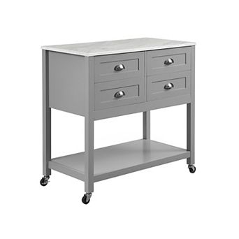 Crosley Furniture Connell Kitchen Island with Storage Drawers