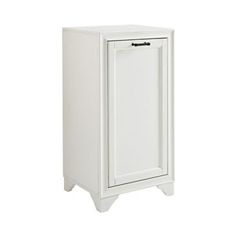 Crosley Furniture Tara Laundry Hamper with Distressed White Finish