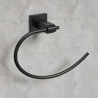 GRANDJOY 1 pc Multi-Function Bathroom Hardware Set with Open Towel Ring Screw-In Stainless Steel