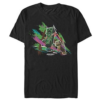 Men's Minecraft Creeper & Ocelot Graphic Tee