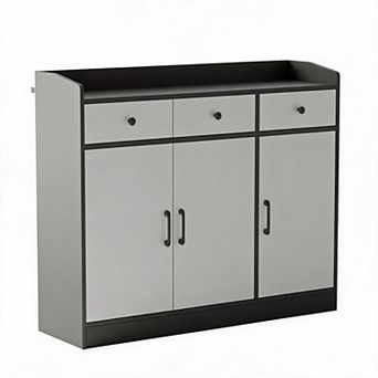Sideboard Buffet Cabinet with Storage, Wooden Kitchen Storage Cabinet with Adjustable Shelf