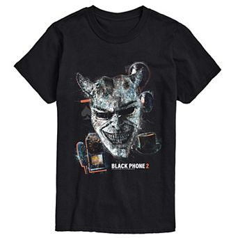 Big & Tall Black Phone 2 The Grabber Horror Short Sleeve Graphic T-Shirt