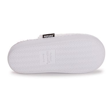 Women's MUK LUKS Sherpa Scuff Slip-On Cozy Slippers