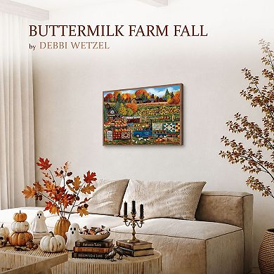 Buttermilk Farm Fall by Debbi Wetzel Framed Canvas Wall Art