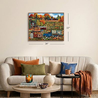 Buttermilk Farm Fall by Debbi Wetzel Framed Canvas Wall Art