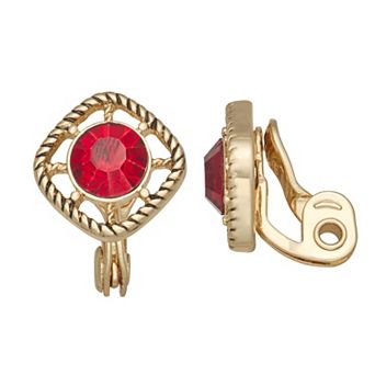 Napier Gold-Tone Clip-On Stud Earrings