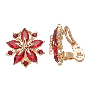 Napier Gold-Tone Clip-On Stud Earrings